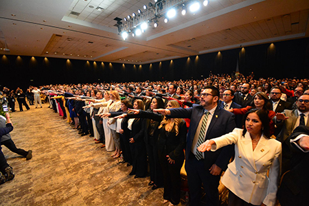 En sesión solemne, el Congreso de Chihuahua tomó protesta a nuevas juezas y magistrados del Poder Judicial del Estado en Expo Chihuahua.