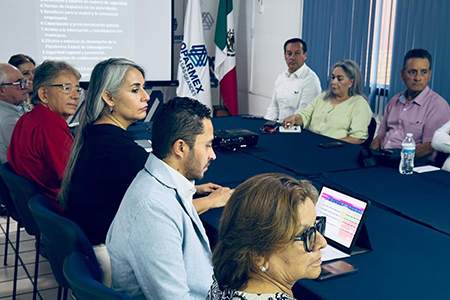 La SSPE presentó el modelo de seguridad Centinela en Coparmex NCG, destacando avances en videovigilancia e infraestructura tecnológica.