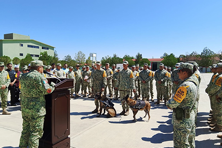 En el Día Nacional de Protección Civil, el 35/o Batallón de Infantería en Chihuahua realizó el Segundo Simulacro Nacional 2025 con participación militar y comunitaria.