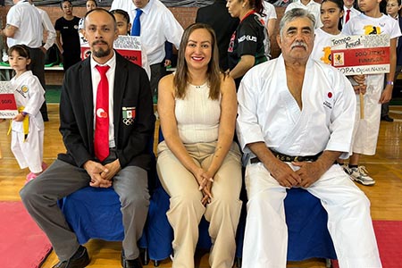 La presidenta Edith Escárcega inauguró la edición 30 del Torneo de Karate “Oscar Nájera” en NCG, con 15 escuelas participantes del estado.