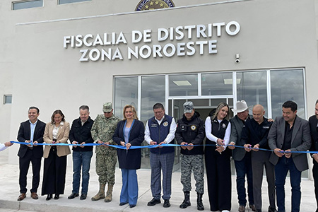 La Presidenta Edith Escárcega asistió a la inauguración de la nueva Fiscalía de Distrito Zona Noroeste, una obra superior a 100 millones de pesos que fortalecerá la atención ciudadana y la seguridad en Nuevo Casas Grandes.