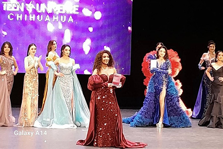 Bárbara Orozco Olmos, de Nuevo Casas Grandes, obtuvo el Virreinato Estatal en Teen Universe Petite 2025 y el premio a la Actitud de Reina, destacando por su carisma y seguridad.