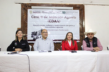 La presidenta Edith Escárcega inauguró el Centro de Atención Agraria en NCG, que apoyará a productores con trámites y gestiones directas de la Procuraduría Agraria.