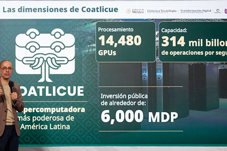 Coatlicue será la supercomputadora pública más potente de Latinoamérica, con 14,480 GPUs y 314 petaflops para impulsar IA y ciencia en México.