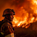 Brigadistas combatiendo incendios forestales en Chihuahua. Conafor reporta 26 incendios activos y 254 combatientes en acción para contener el fuego."