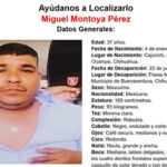 Fotografía de Miguel Montoya Pérez, desaparecido en Flores Magón, Chihuahua. Hombre de 37 años, tez morena, cabello negro corto, ojos café oscuro. Visto por última vez el 22 de junio de 2024. Ayuda a localizarlo proporcionando cualquier información relevante a las autoridades.