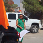 Edith Escárcega, Presidente Municipal de NCG, dando el banderazo de salida en la Ruta 98 RZR.