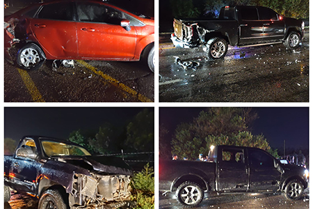 Imagen del accidente múltiple en la carretera NCG-CG, donde ciudadanos señalan a la SSPE por falta de señalización adecuada y unidades invadiendo carriles.