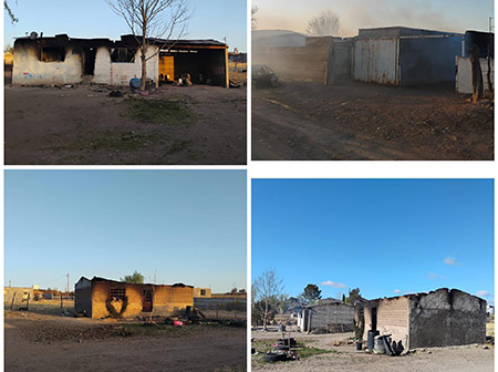 La FGE investiga el incendio de 4 viviendas en Carichí presuntamente causado por personas armadas. No se reportan víctimas.