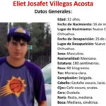 Eliet Josafet Villegas Acosta, de 32 años, desapareció el 25 de abril en Nuevo Casas Grandes. La Fiscalía solicita apoyo ciudadano para localizarlo. Señas particulares y teléfonos de contacto.