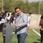 Gobierno Municipal entrega nuevo espacio recreativo a estudiantes del COBACH 19 con una inversión de 6.5 millones de pesos en pasto sintético y equipamiento.