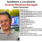 La Fiscalía de Chihuahua solicita apoyo para localizar a Juvenal Mendoza, quien desapareció el 27 de marzo en Puerto Palomas, municipio de Ascensión. Originario de Uruapan, tiene 68 años.