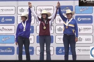 Fernando Córdova, Edgar Escalante y Suhey Mena triunfaron en el rodeo nacional CONADE. NCG se posiciona entre los mejores del país en esta disciplina tradicional. Orgullo local con proyección nacional.