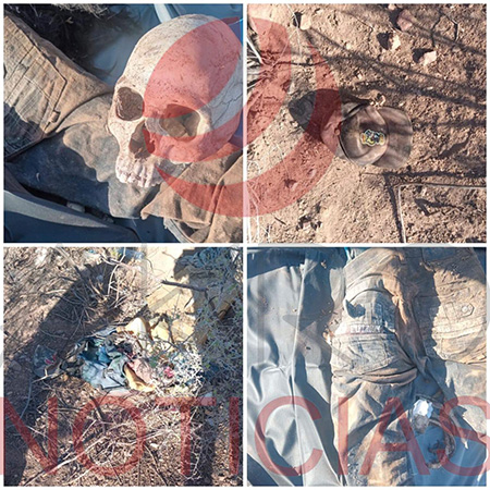 Localizan restos óseos en la carretera Flores Magón-Benito Juárez, San Buenaventura. El cuerpo presenta mutilaciones y ya se investigan las causas del fallecimiento.