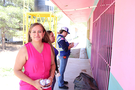 La alcaldesa Edith Escárcega gestionó mejoras para el Jardín de Niños Francisco I. Madero en la Colonia Madero, en coordinación con ICHIFE. Se impulsarán acciones de infraestructura educativa.