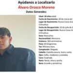 Álvaro Orozco Moreno, de 18 años, desapareció el 10 de julio en Nuevo Casas Grandes. Fue visto por última vez con camisa azul y pantalón de mezclilla. Piden ayuda para localizarlo.