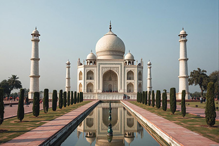 Maravilla del mundo y Patrimonio de la Humanidad, el Taj Mahal es un monumento que cuenta una historia de amor verdadera, esculpida en mármol blanco.