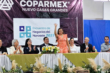 La presidenta Edith Escárcega participó en el Encuentro de Negocios 2025 de COPARMEX, reafirmando el compromiso del Gobierno Municipal con el crecimiento económico y el emprendimiento local.