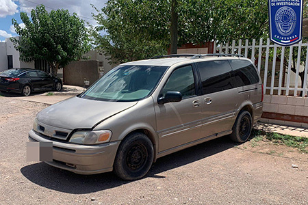 La AEI de la Fiscalía Zona Noroeste recuperó un Chevrolet 1999 robado en Nuevo Casas Grandes, localizado abandonado en Villas del Tecnológico.