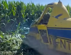 Una avioneta fumigadora cayó entre Namiquipa y Bachíniva; el piloto salió ileso y la aeronave quedó junto a un cultivo de maíz.