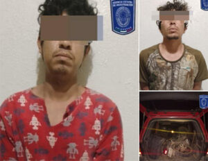 Agentes de la AEI detuvieron en San Buenaventura a dos hombres en flagrancia cuando transportaban una motocicleta Vento 2024 con reporte de robo.